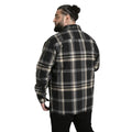 Black-Grey - Back - Duke Mens D555 Falkirk Checked Kingsize Shirt Jacket