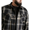 Black-Grey - Side - Duke Mens D555 Falkirk Checked Kingsize Shirt Jacket
