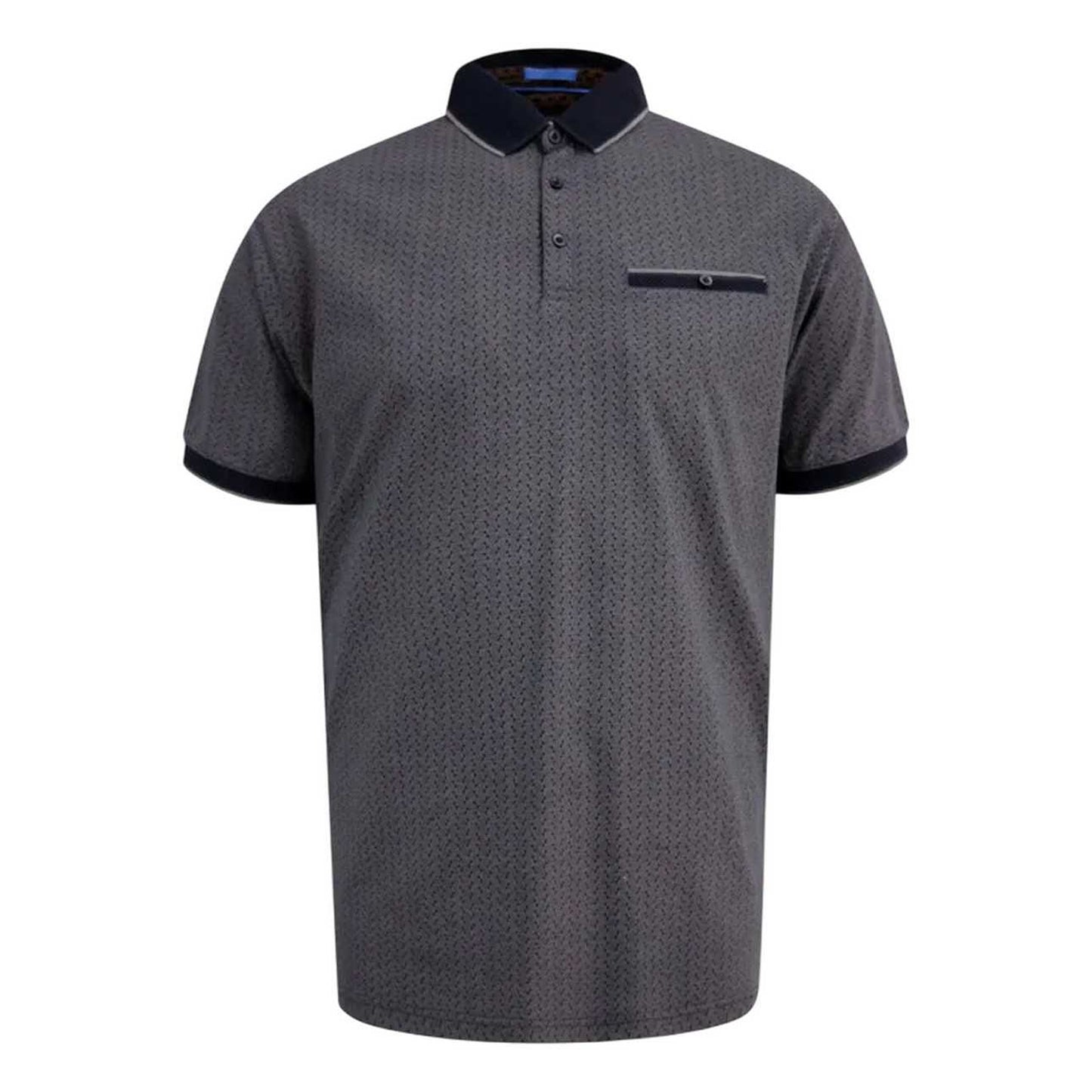 Navy - Front - Duke Mens D555 Scarborough All-Over Print Kingsize Polo Shirt