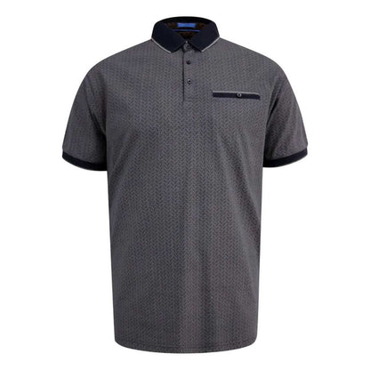 Navy - Front - Duke Mens D555 Scarborough All-Over Print Kingsize Polo Shirt