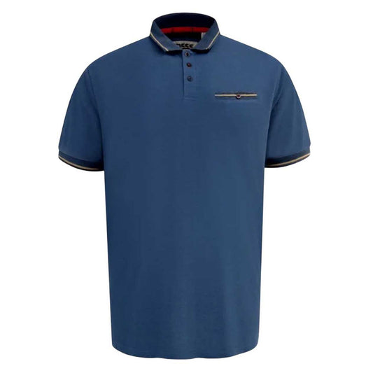 Blue - Front - Duke Mens D555 Redditch Pique Kingsize Polo Shirt