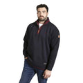 Navy - Lifestyle - Duke Mens D555 Leicester Kingsize Quarter Zip Fleece