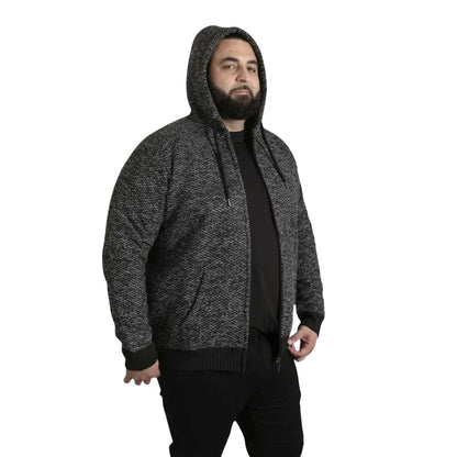 Black - Lifestyle - Duke Mens D555 Fareham Sherpa Lined Kingsize Full Zip Hoodie