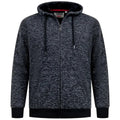 Black - Front - Duke Mens D555 Fareham Sherpa Lined Kingsize Full Zip Hoodie
