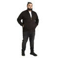Black - Pack Shot - Duke Mens D555 Johnson Full Zip Kingsize Sweatshirt