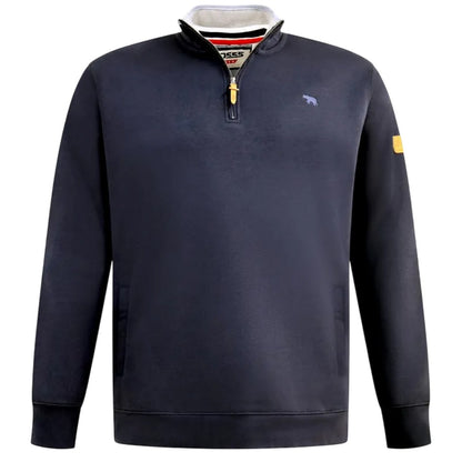 Navy - Front - Duke Mens D555 Russel Quarter Zip Kingsize Fleece Top