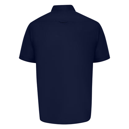 Navy - Back - Duke Mens James D555 Tall Short-Sleeved Shirt