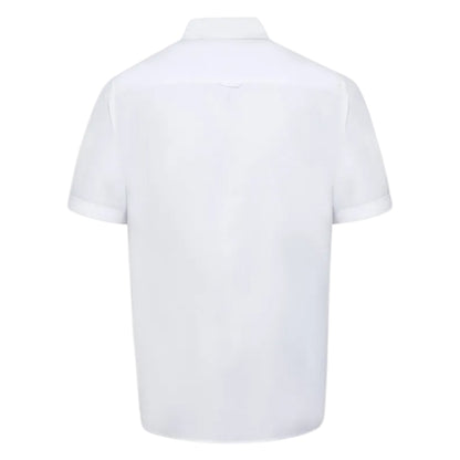 White - Back - Duke Mens James D555 Tall Short-Sleeved Shirt