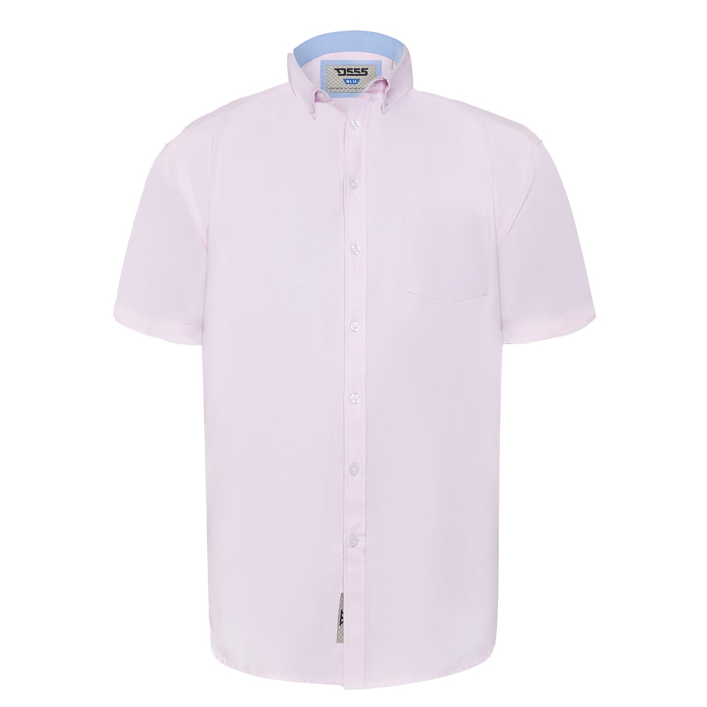 Pink - Front - Duke Mens James D555 Tall Short-Sleeved Shirt