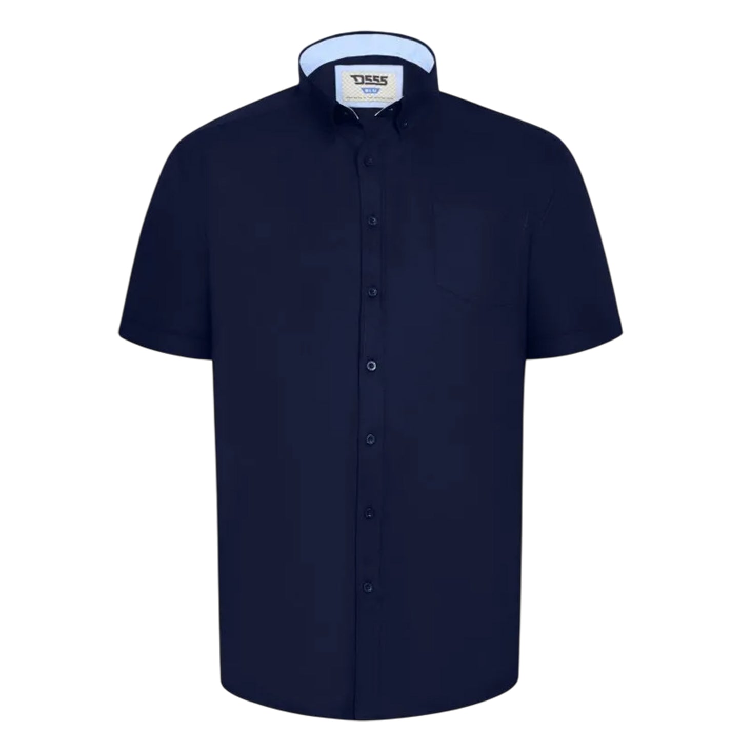 Navy - Front - Duke Mens James D555 Tall Short-Sleeved Shirt