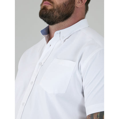 White - Pack Shot - Duke Mens James D555 Tall Short-Sleeved Shirt