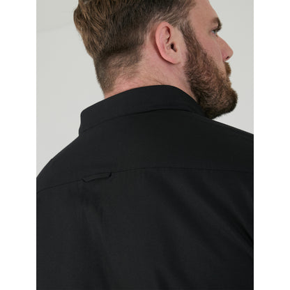 Black - Close up - Duke Mens James D555 Tall Short-Sleeved Shirt