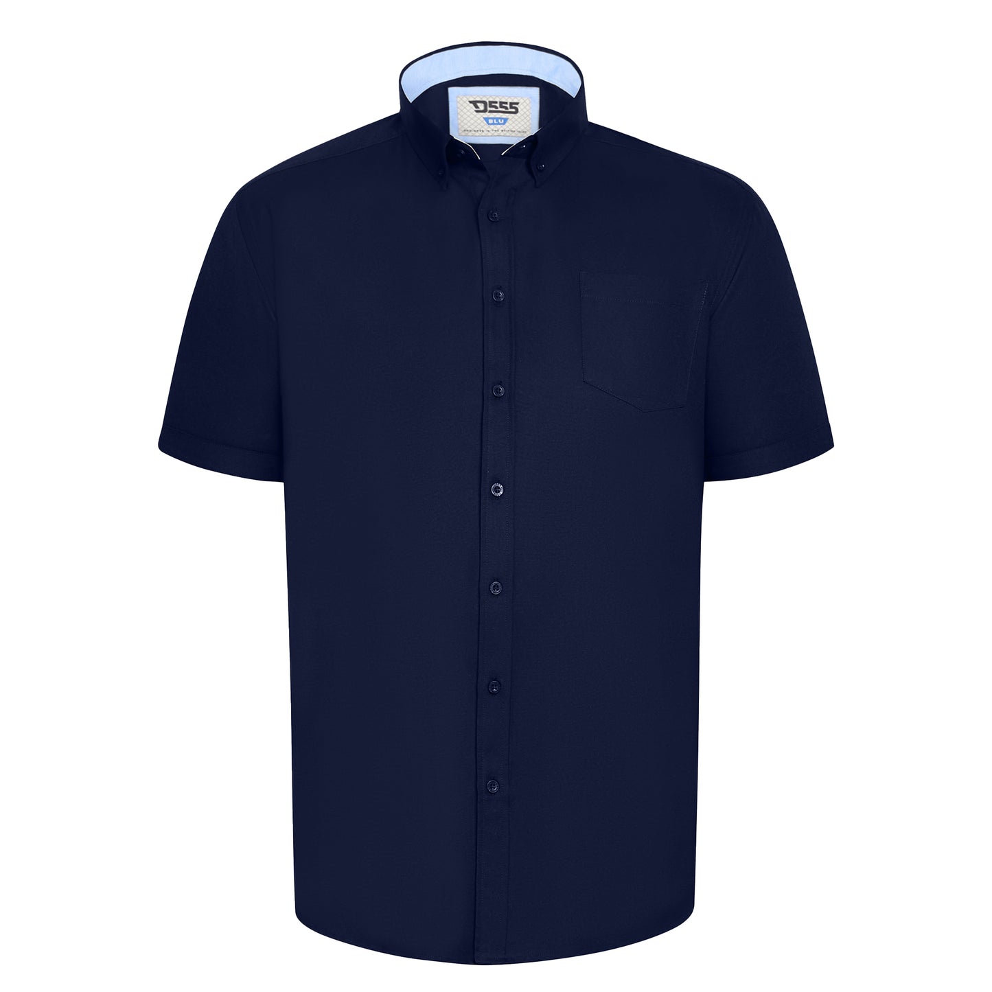 Navy - Front - Duke Mens James D555 Tall Short-Sleeved Shirt