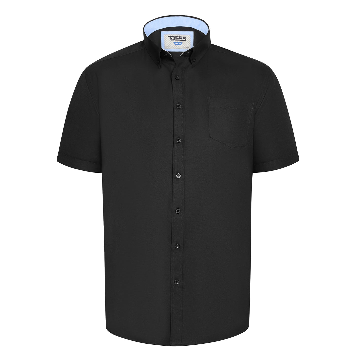 Black - Front - Duke Mens James D555 Tall Short-Sleeved Shirt