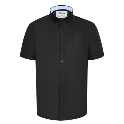 Black - Front - Duke Mens James D555 Tall Short-Sleeved Shirt