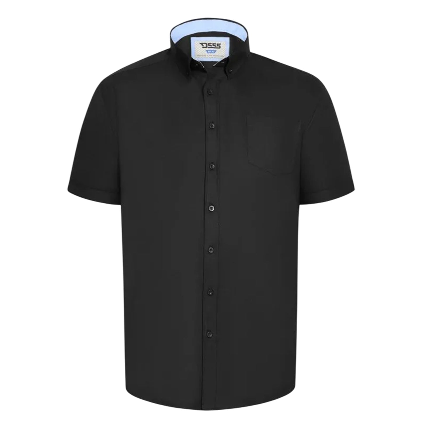 Black - Front - Duke Mens James D555 Tall Short-Sleeved Shirt