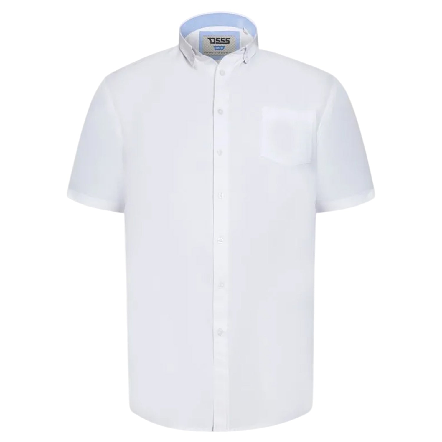 White - Front - Duke Mens James D555 Oxford Kingsize Tall Shirt