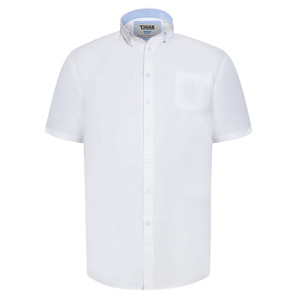 White - Front - Duke Mens James D555 Oxford Kingsize Tall Shirt