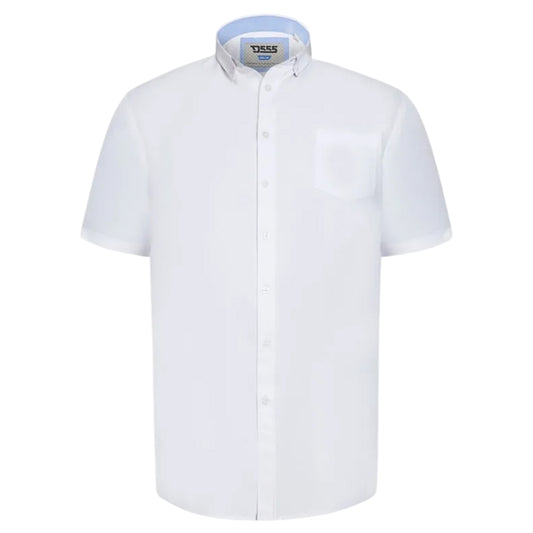 White - Front - Duke Mens James D555 Oxford Kingsize Tall Shirt