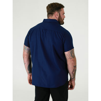 Navy - Lifestyle - Duke Mens James D555 Oxford Kingsize Tall Shirt