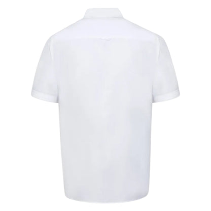 White - Back - Duke Mens James D555 Oxford Kingsize Tall Shirt