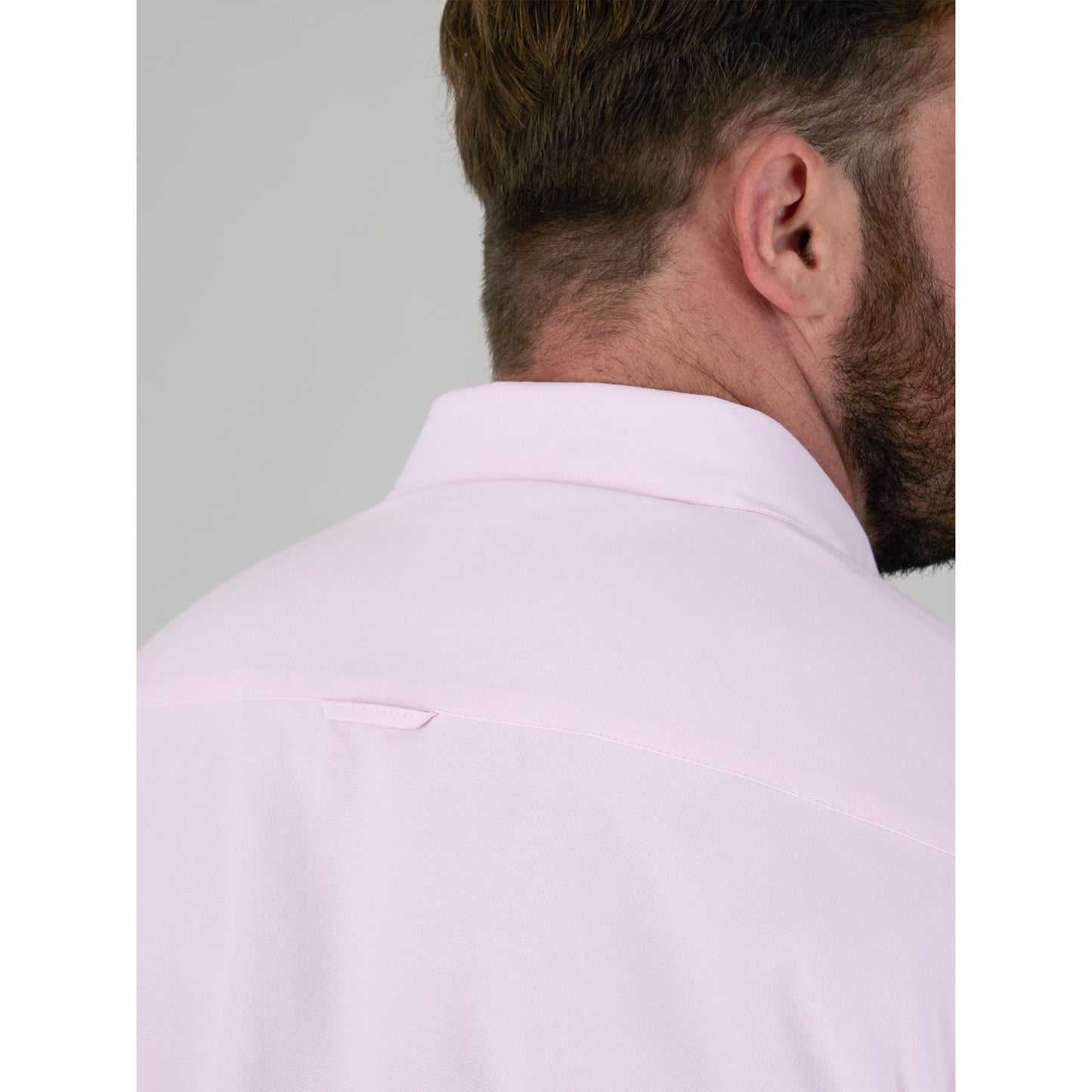 Pink - Close up - Duke Mens James D555 Oxford Kingsize Tall Shirt