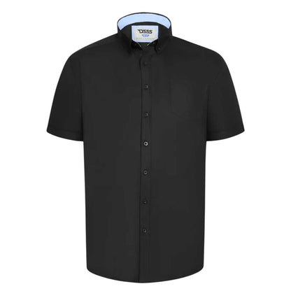 Black - Front - Duke Mens James D555 Oxford Kingsize Tall Shirt
