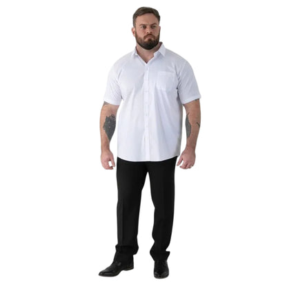 White - Side - Duke Mens D555 Lucas Short-Sleeved Shirt