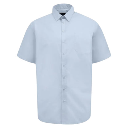 Sky Blue - Front - Duke Mens D555 Lucas Short-Sleeved Shirt
