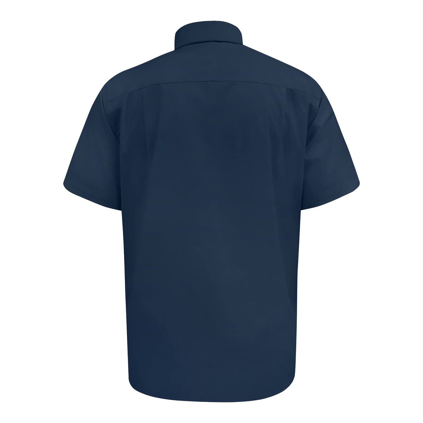 Navy - Back - Duke Mens D555 Lucas Stretch Kingsize Short-Sleeved Shirt