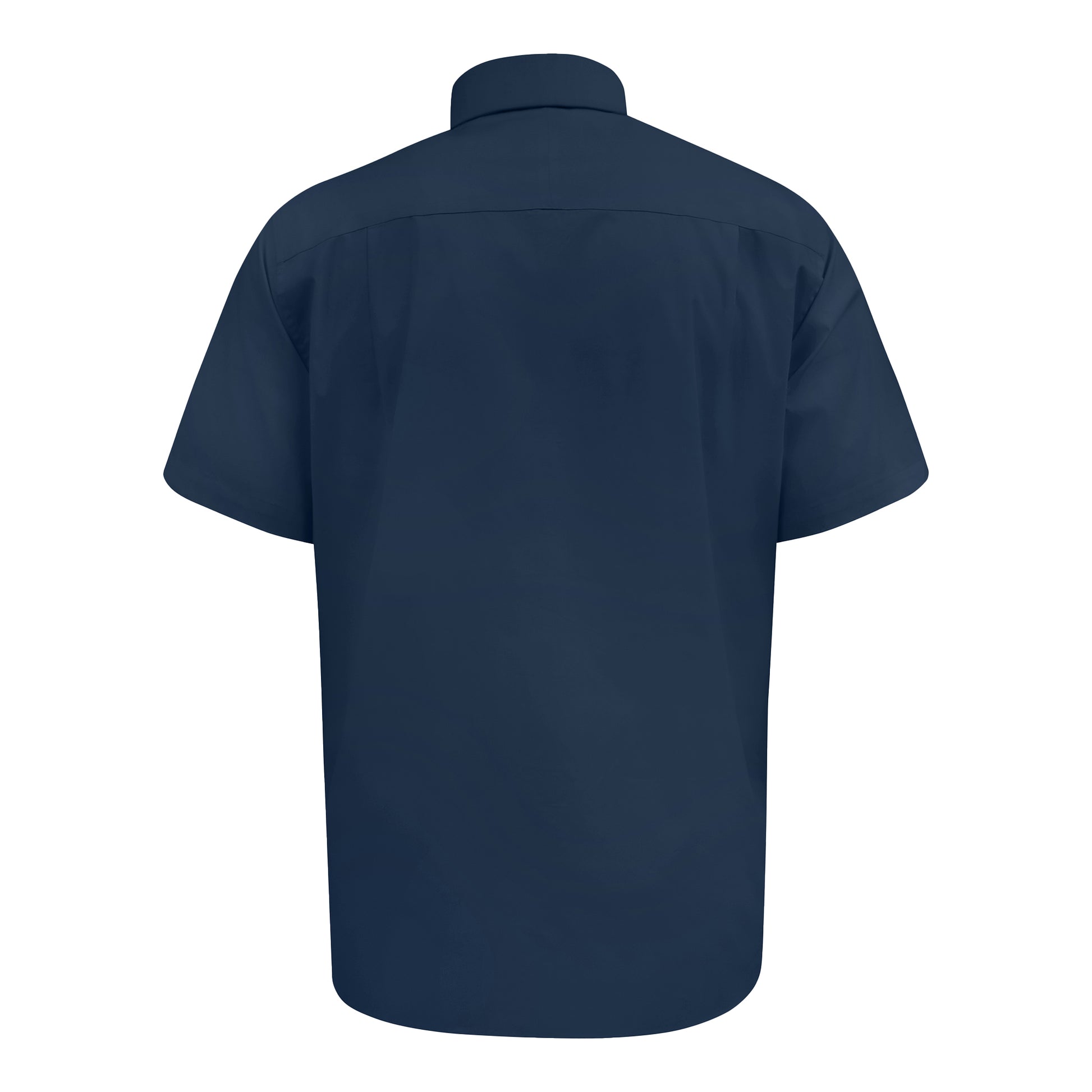 Navy - Back - Duke Mens D555 Lucas Stretch Kingsize Short-Sleeved Shirt