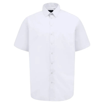 White - Front - Duke Mens D555 Lucas Stretch Kingsize Short-Sleeved Shirt