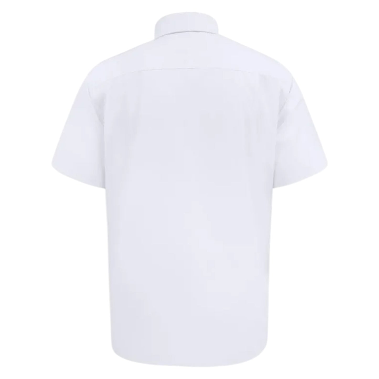 White - Back - Duke Mens D555 Lucas Stretch Kingsize Short-Sleeved Shirt