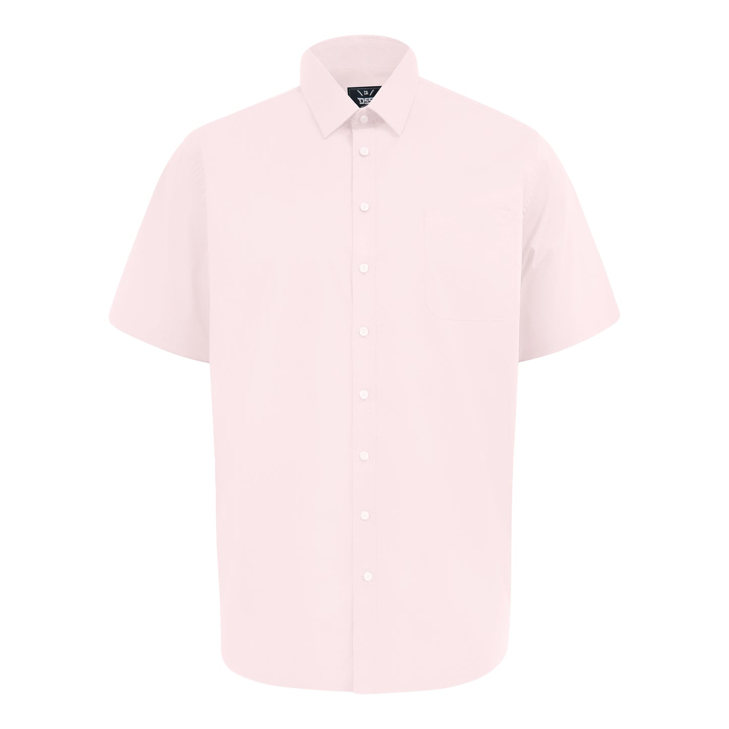 Pale Pink - Front - Duke Mens D555 Lucas Stretch Kingsize Short-Sleeved Shirt