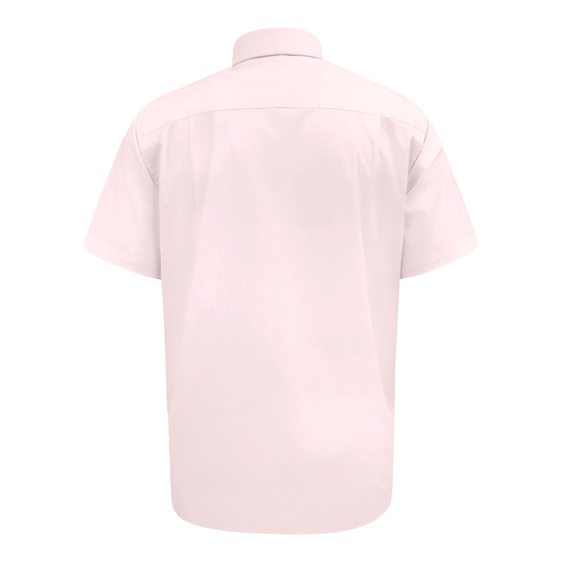 Pale Pink - Back - Duke Mens D555 Lucas Stretch Kingsize Short-Sleeved Shirt