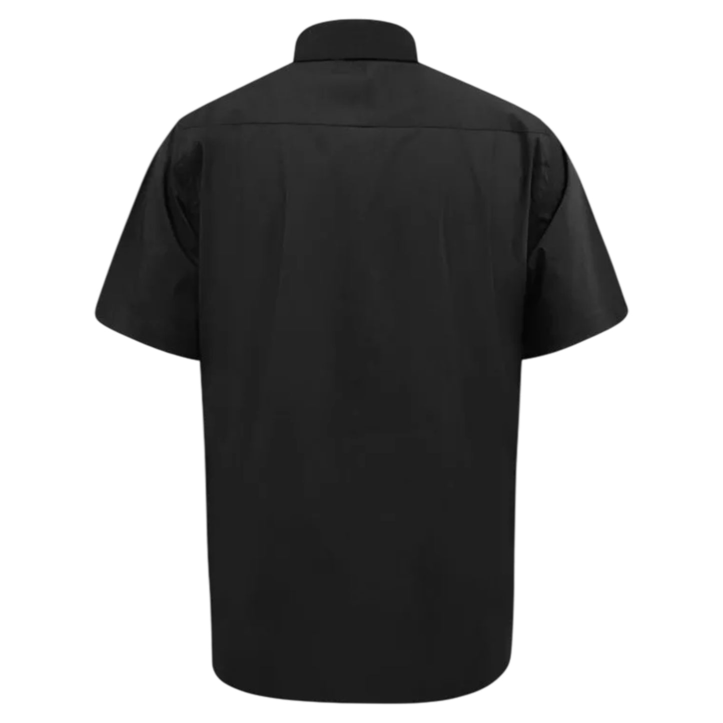 Black - Back - Duke Mens D555 Lucas Stretch Kingsize Short-Sleeved Shirt