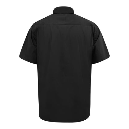 Black - Back - Duke Mens D555 Lucas Stretch Kingsize Short-Sleeved Shirt