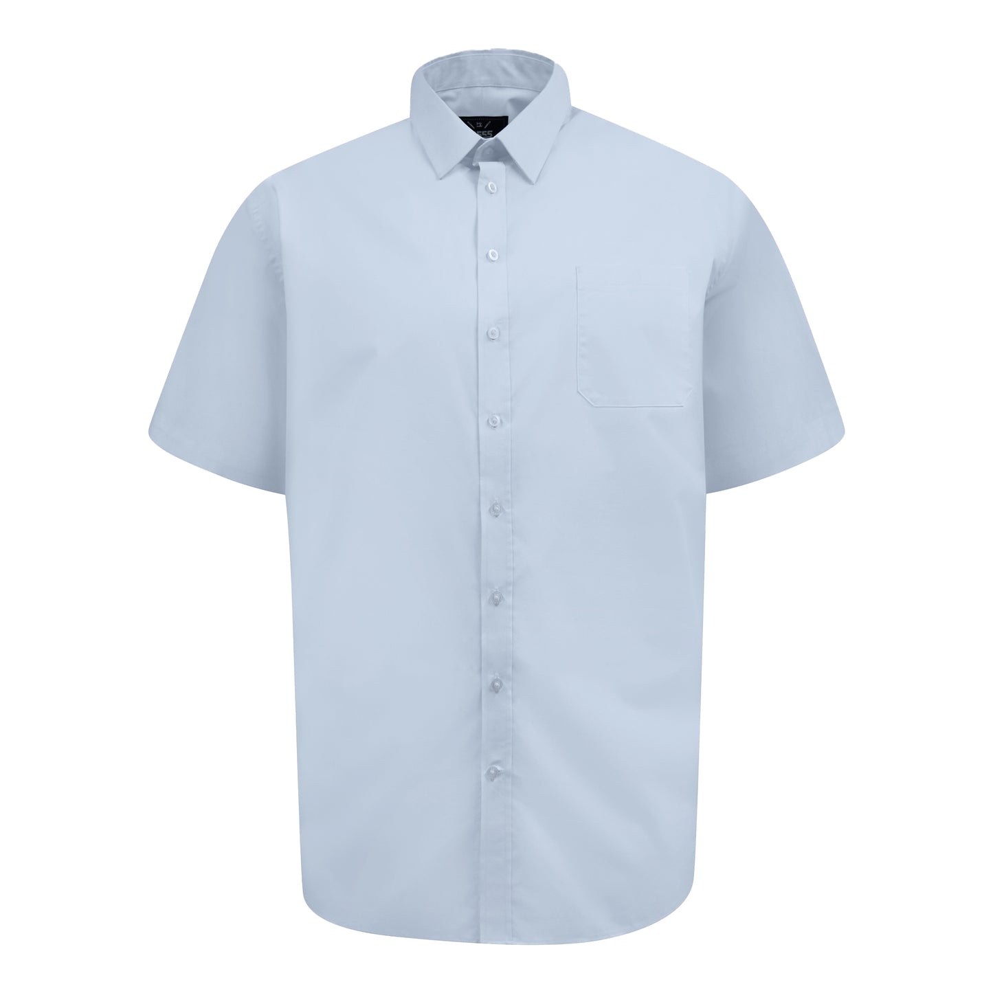 Sky Blue - Front - Duke Mens D555 Lucas Stretch Kingsize Short-Sleeved Shirt