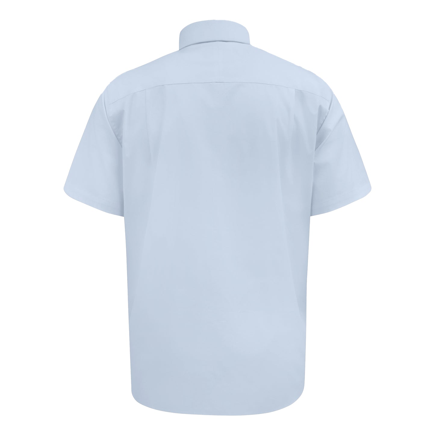 Sky Blue - Back - Duke Mens D555 Lucas Stretch Kingsize Short-Sleeved Shirt