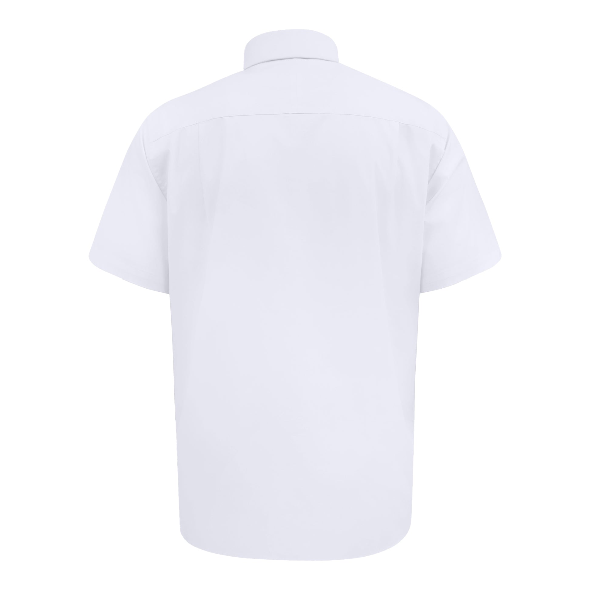 White - Back - Duke Mens D555 Lucas Stretch Kingsize Short-Sleeved Shirt