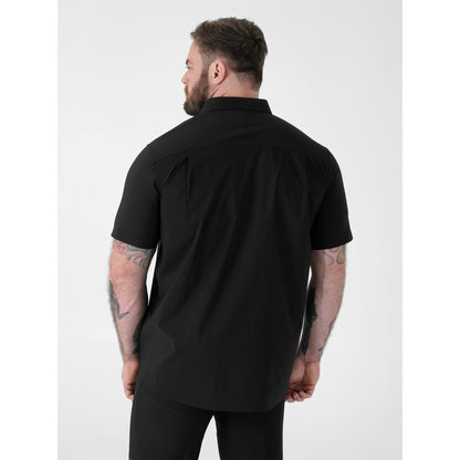 Black - Lifestyle - Duke Mens D555 Lucas Stretch Kingsize Short-Sleeved Shirt