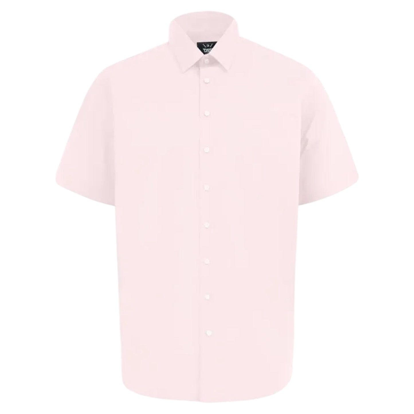 Pale Pink - Front - Duke Mens D555 Lucas Stretch Kingsize Short-Sleeved Shirt