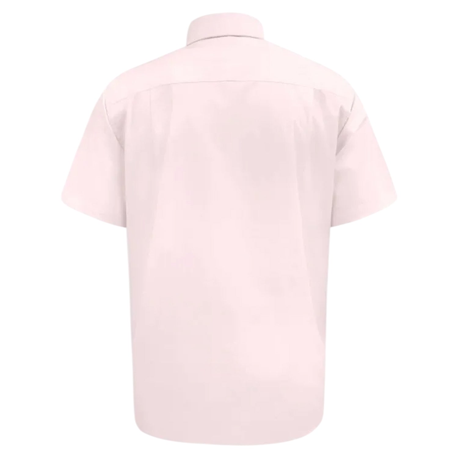 Pale Pink - Back - Duke Mens D555 Lucas Stretch Kingsize Short-Sleeved Shirt