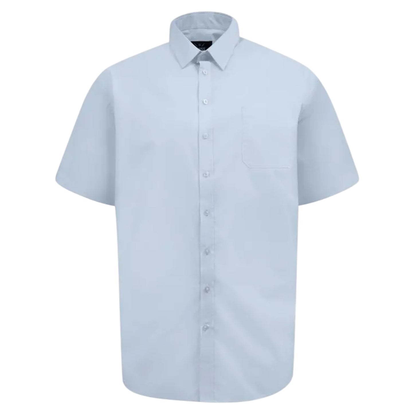 Sky Blue - Front - Duke Mens D555 Lucas Stretch Kingsize Short-Sleeved Shirt