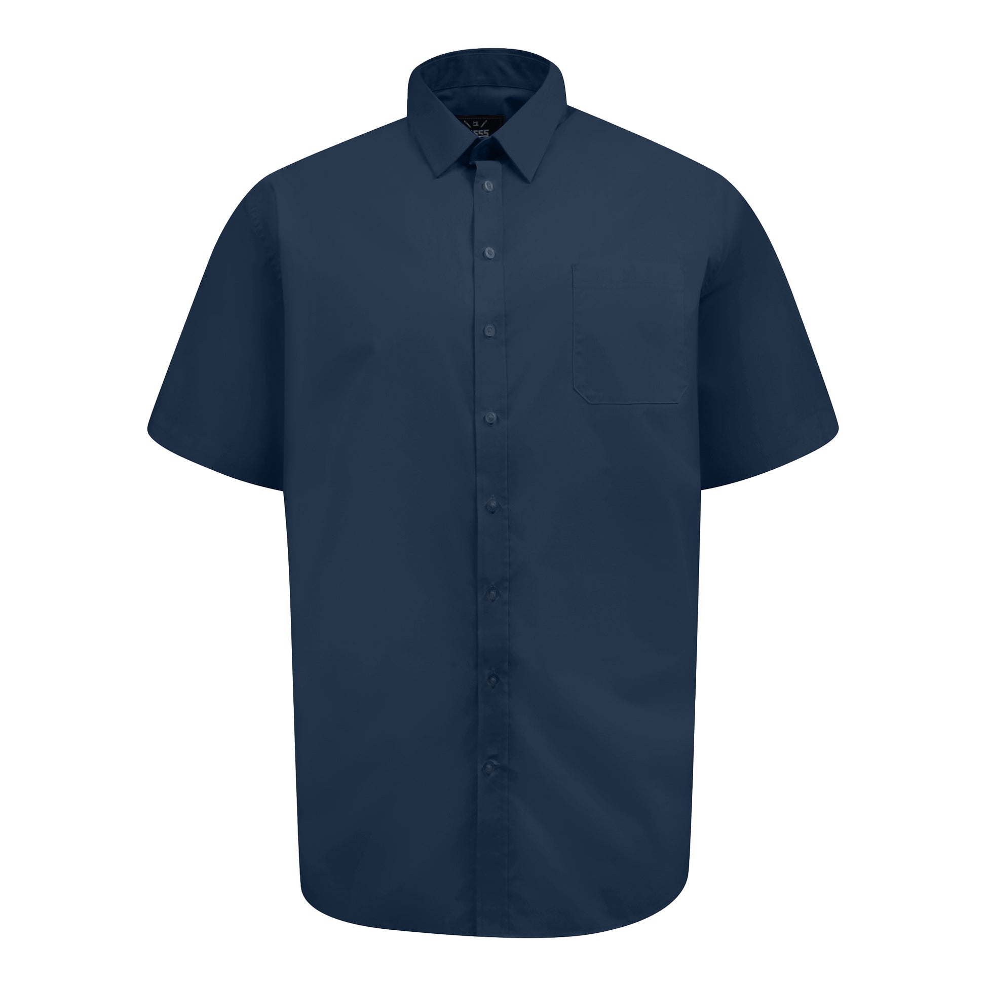 Navy - Front - Duke Mens D555 Lucas Stretch Kingsize Short-Sleeved Shirt