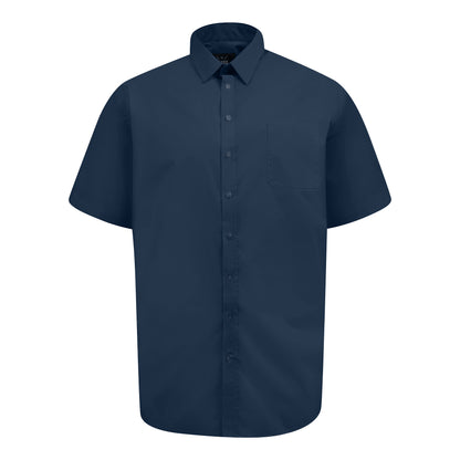 Navy - Front - Duke Mens D555 Lucas Stretch Kingsize Short-Sleeved Shirt