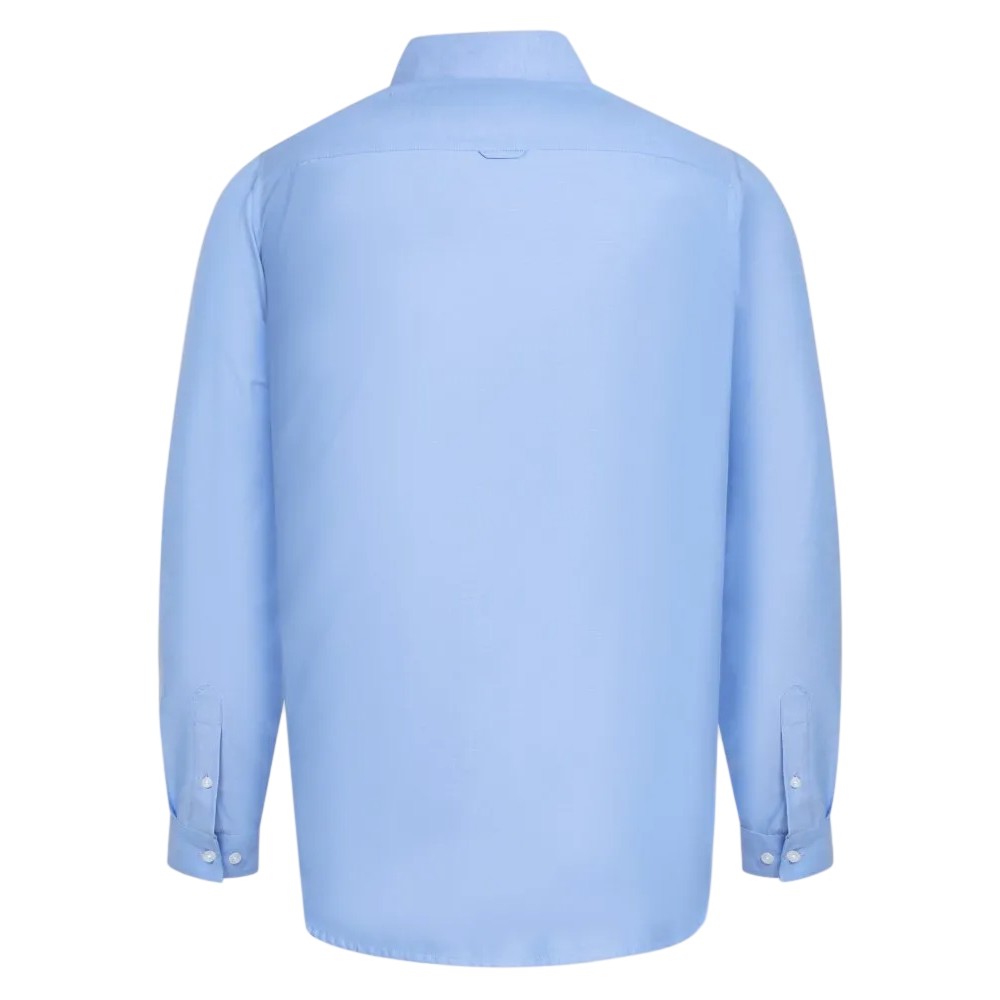 Sky Blue - Back - Duke Mens D555 Richard Oxford Tall Long-Sleeved Shirt