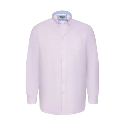 Pink - Front - Duke Mens D555 Richard Oxford Tall Long-Sleeved Shirt