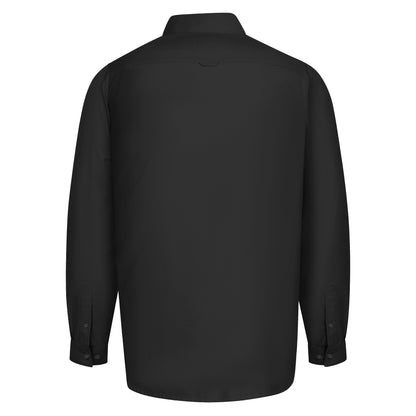 Black - Back - Duke Mens D555 Richard Oxford Tall Long-Sleeved Shirt