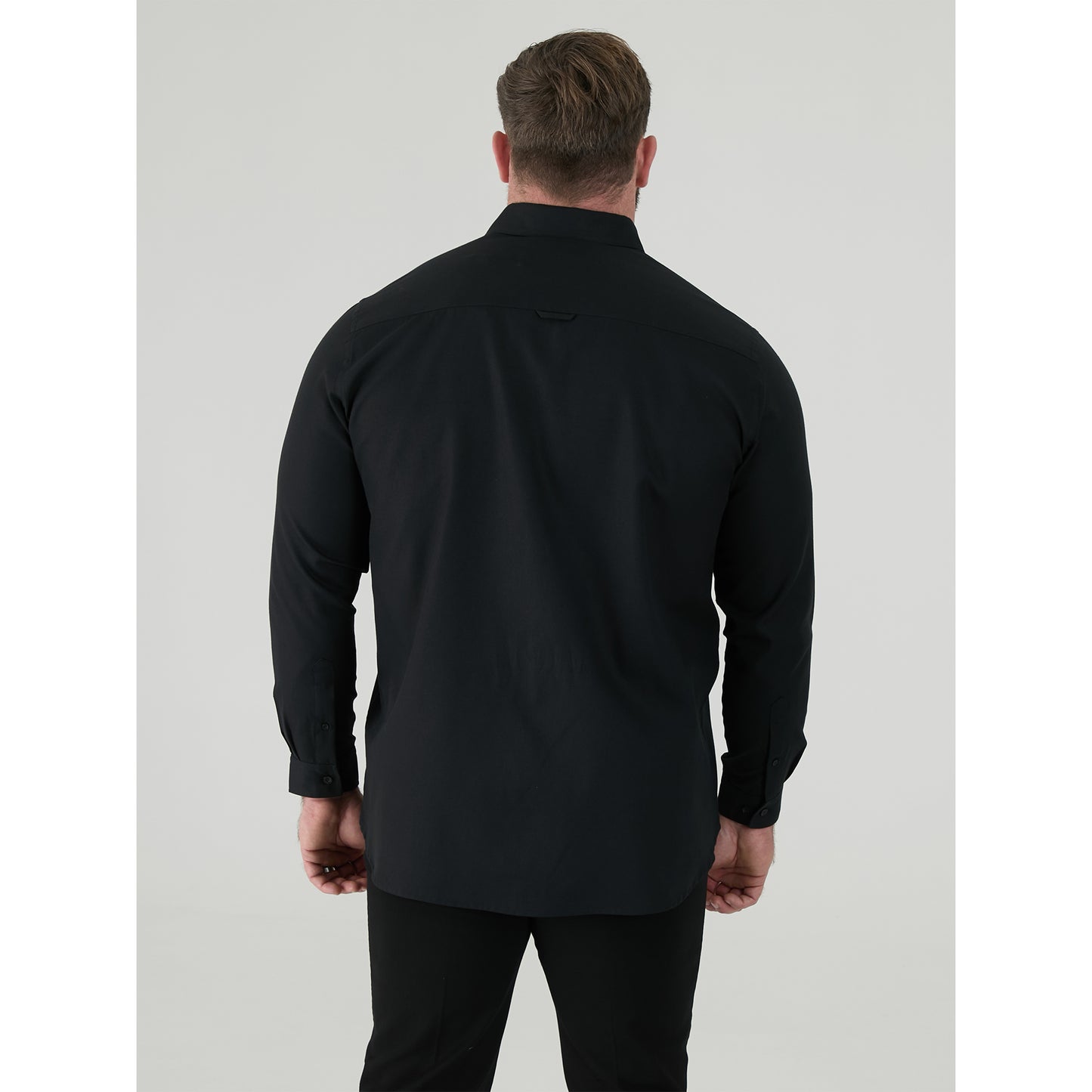 Black - Lifestyle - Duke Mens D555 Richard Oxford Tall Long-Sleeved Shirt